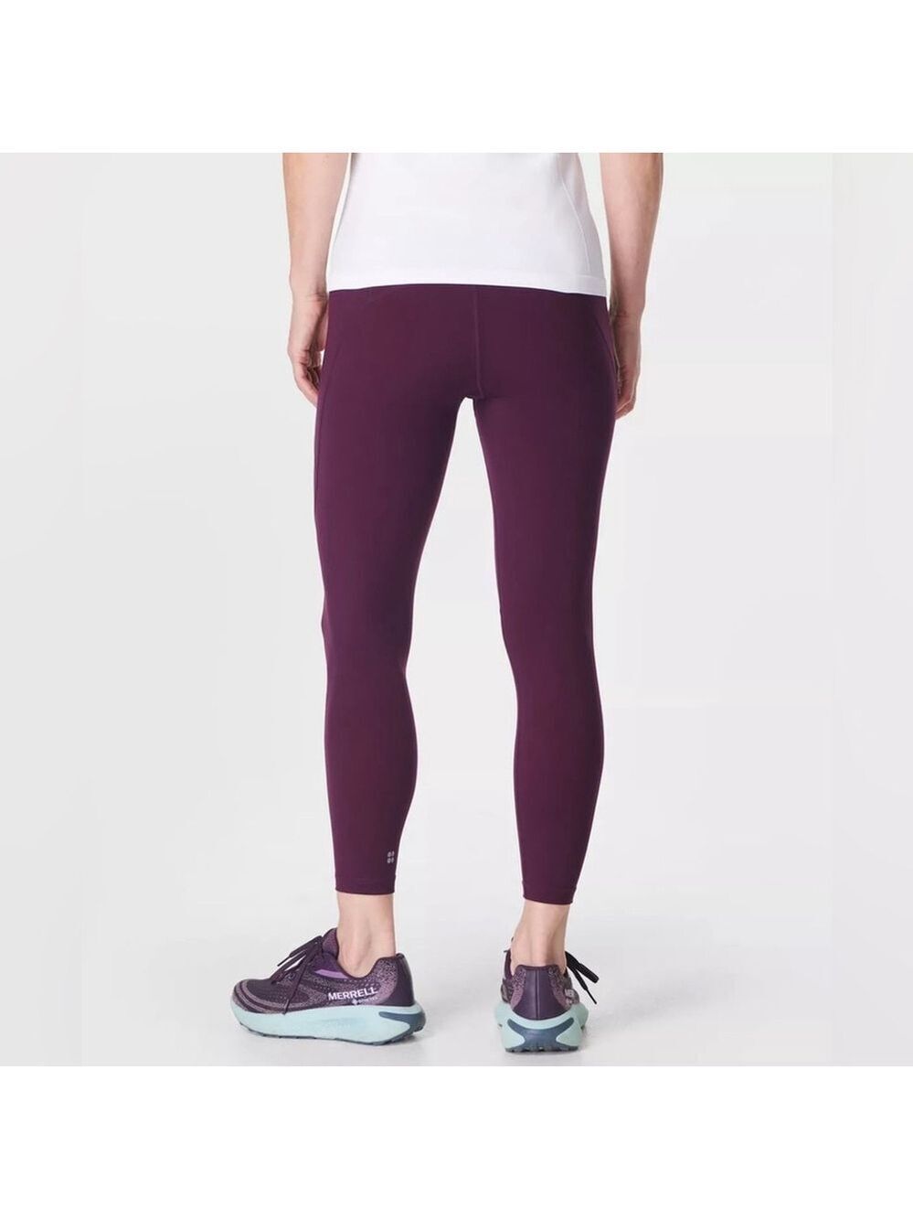 Sweaty Betty Power Leggings 7/8 Midnight Cherry Purple Small Athletic Gym Pants